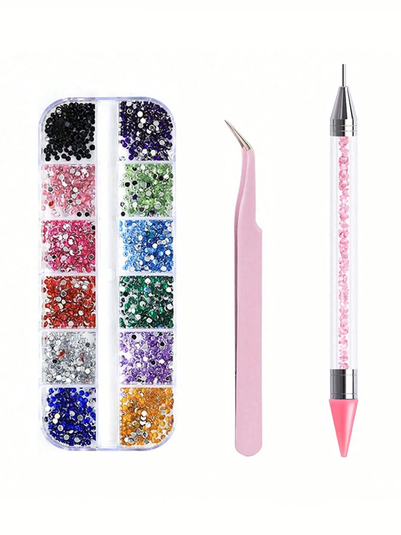 Nails Art Multi-Size Flat Back Acrylic Rhinestones 3D Crystal DIY Decorations Glitter Crystal Gem Manicure Accessories