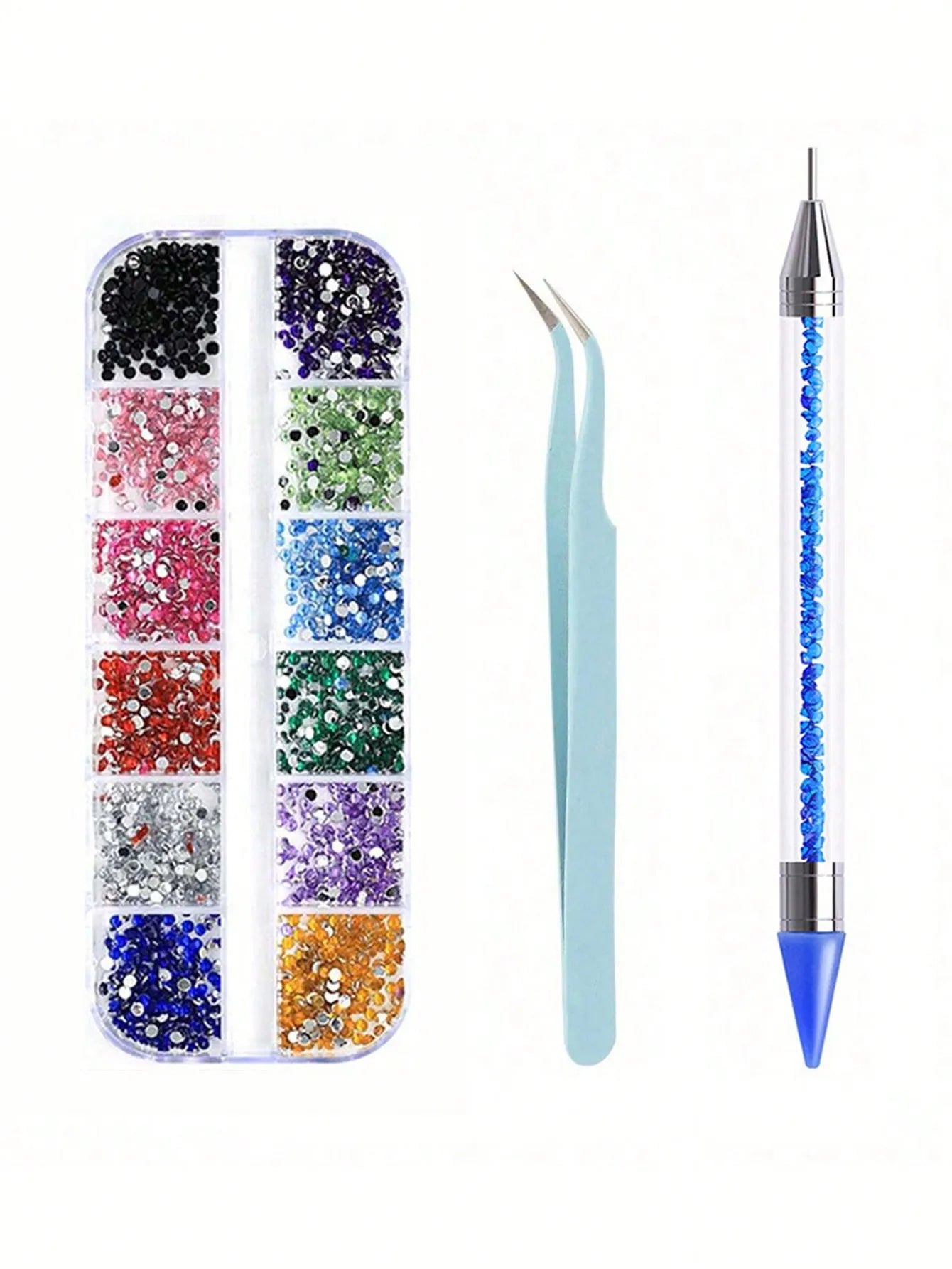 Nails Art Multi-Size Flat Back Acrylic Rhinestones 3D Crystal DIY Decorations Glitter Crystal Gem Manicure Accessories