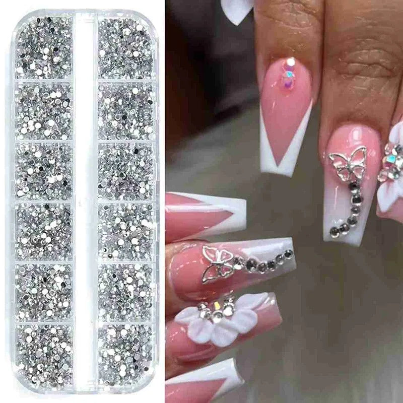 Nails Art Multi-Size Flat Back Acrylic Rhinestones 3D Crystal DIY Decorations Glitter Crystal Gem Manicure Accessories