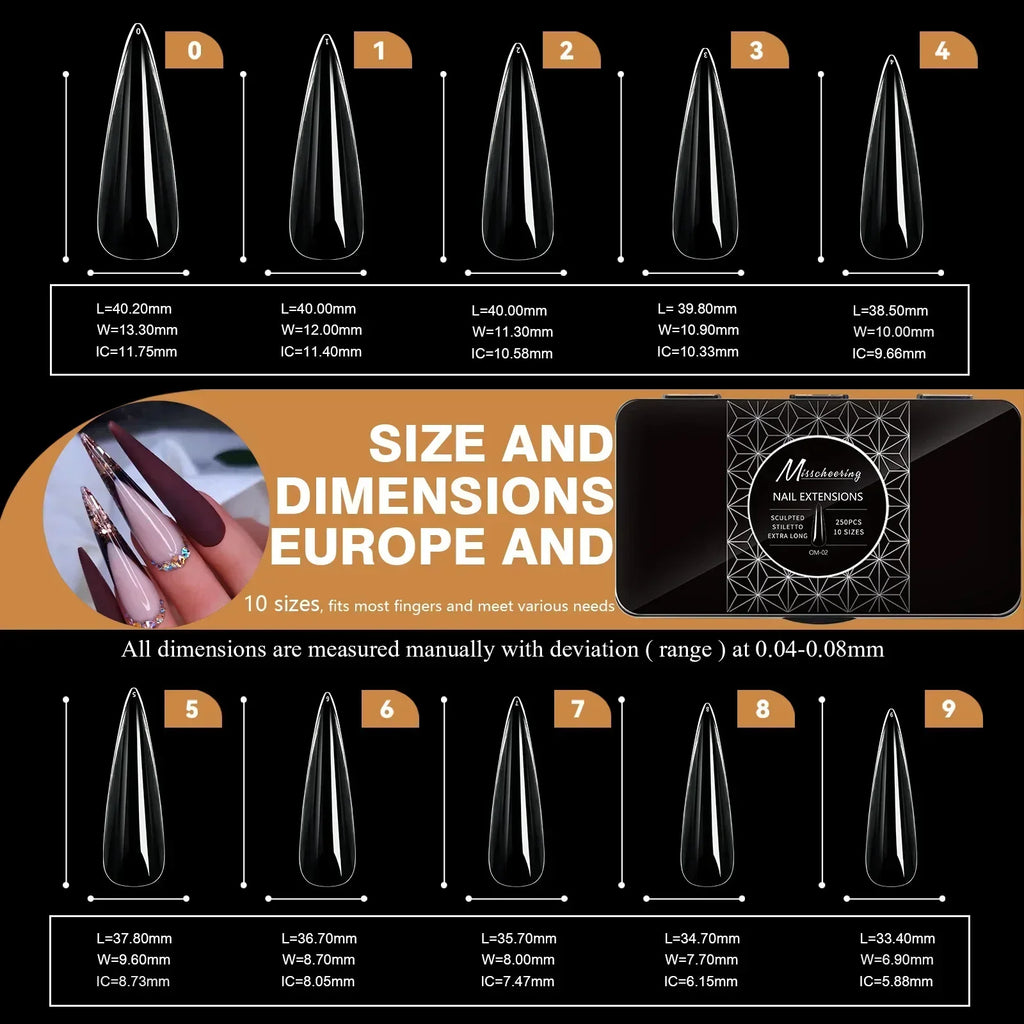 Soft Gel False Tips Box Natural Sculpted Ballet Coffin Almond Fake Nails Full Cover Premium Quality Press On Nails Nail Supplies