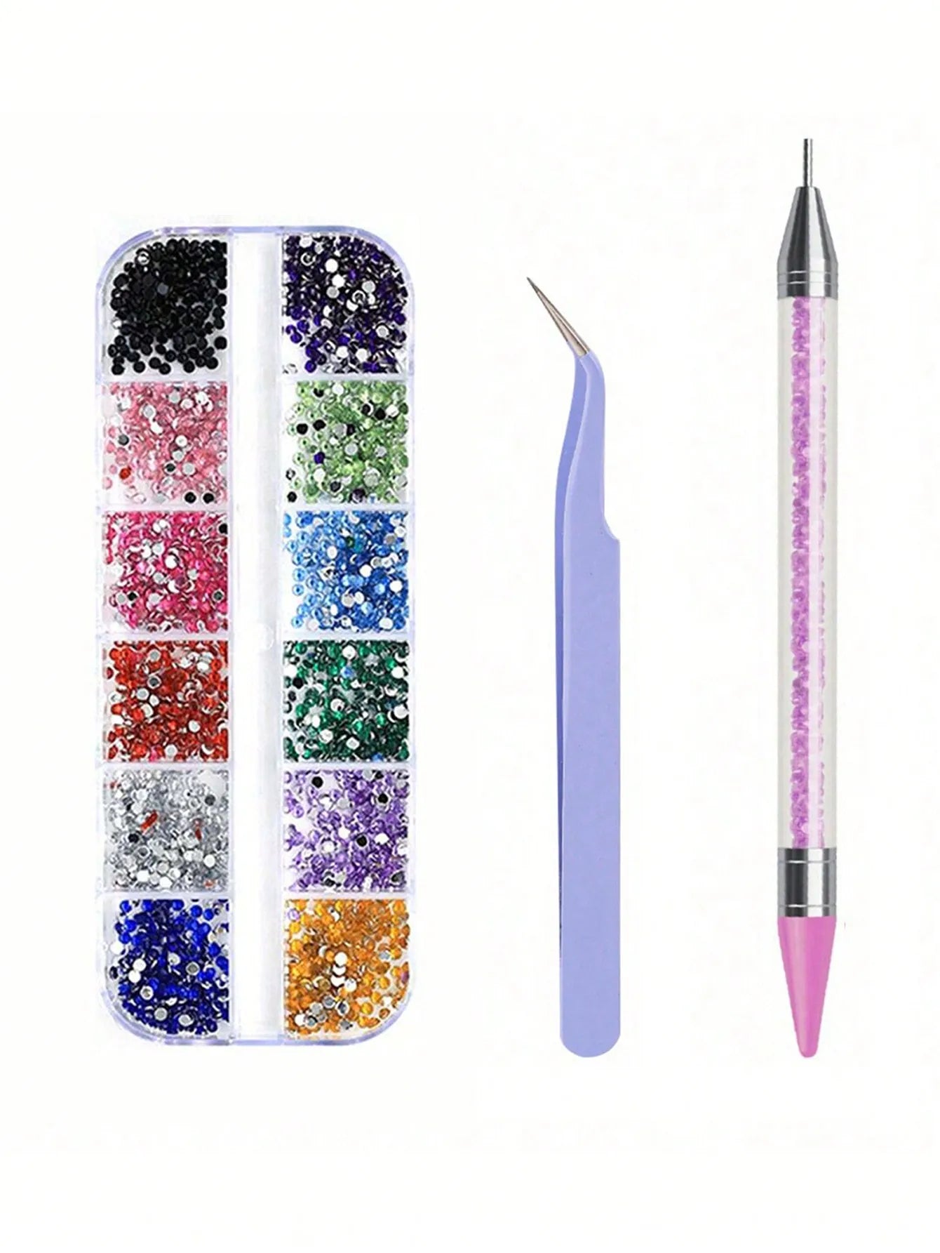Nails Art Multi-Size Flat Back Acrylic Rhinestones 3D Crystal DIY Decorations Glitter Crystal Gem Manicure Accessories